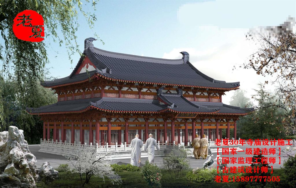 哪家古建筑设计比较专业，小型寺庙设计效果图， 寺庙组织架构图