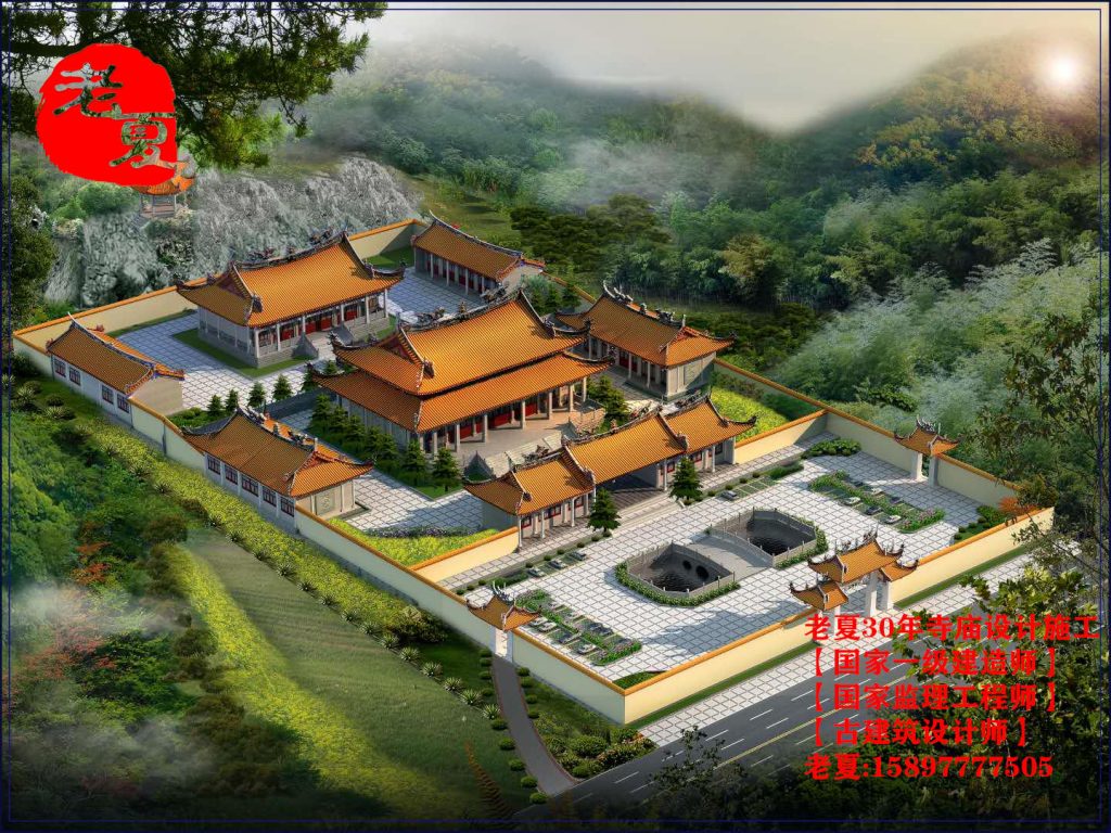 山东寺庙设计规划方案，济南青岛寺庙设计，德州淄博寺庙设计施工图图纸