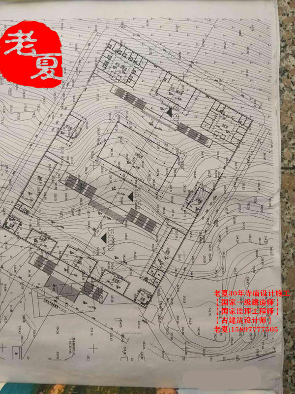 小型寺庙设计图纸，三开间寺庙设计，五开间七开间寺庙设计图纸